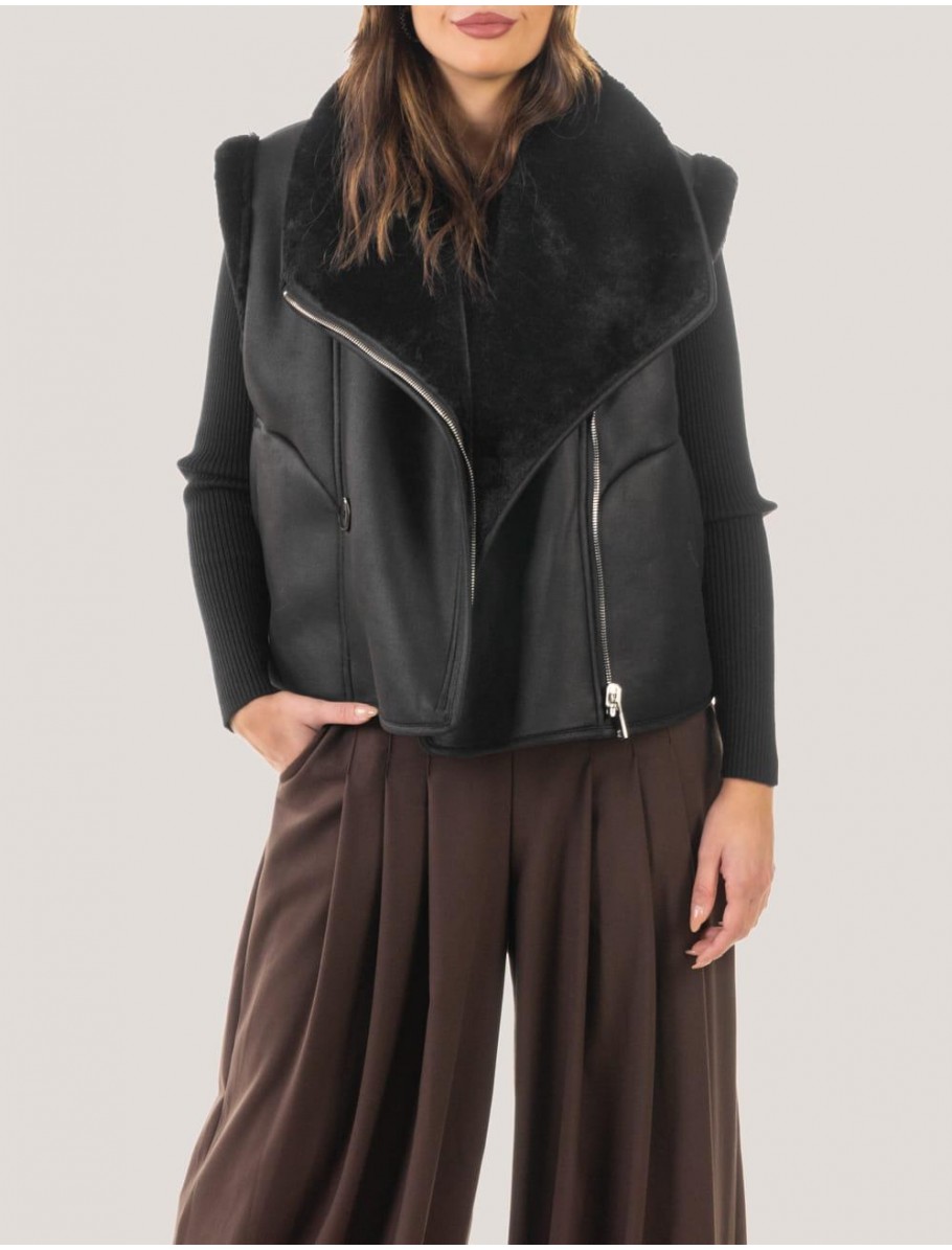 CHALECO REVERSIBLE OBVIO MILA NEGRO