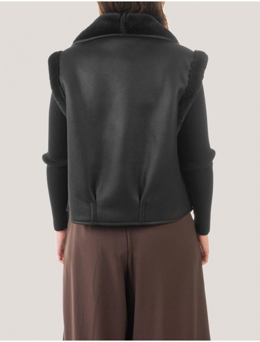 CHALECO REVERSIBLE OBVIO MILA NEGRO