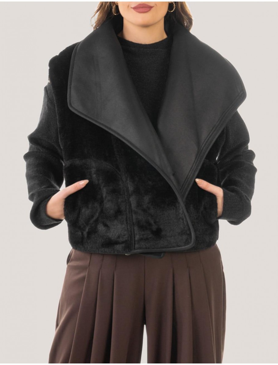 CHALECO REVERSIBLE OBVIO MILA NEGRO