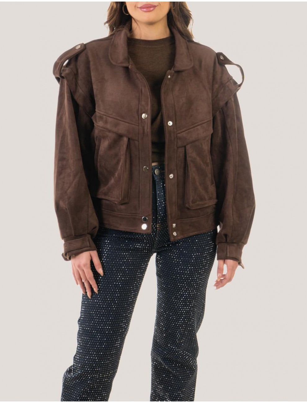 CHAQUETA OBVIO LIZ MARRoN