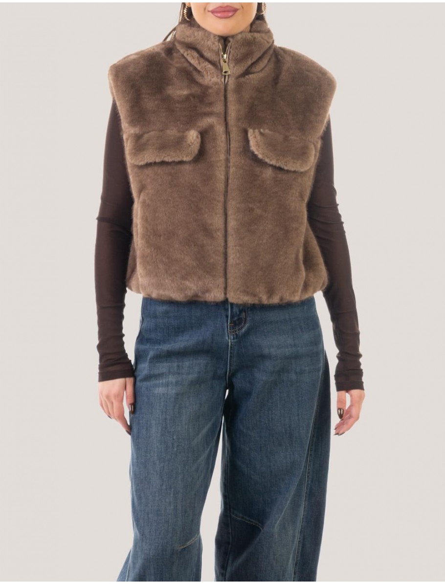 CHALECO OBVIO JLYV PETRA TAUPE