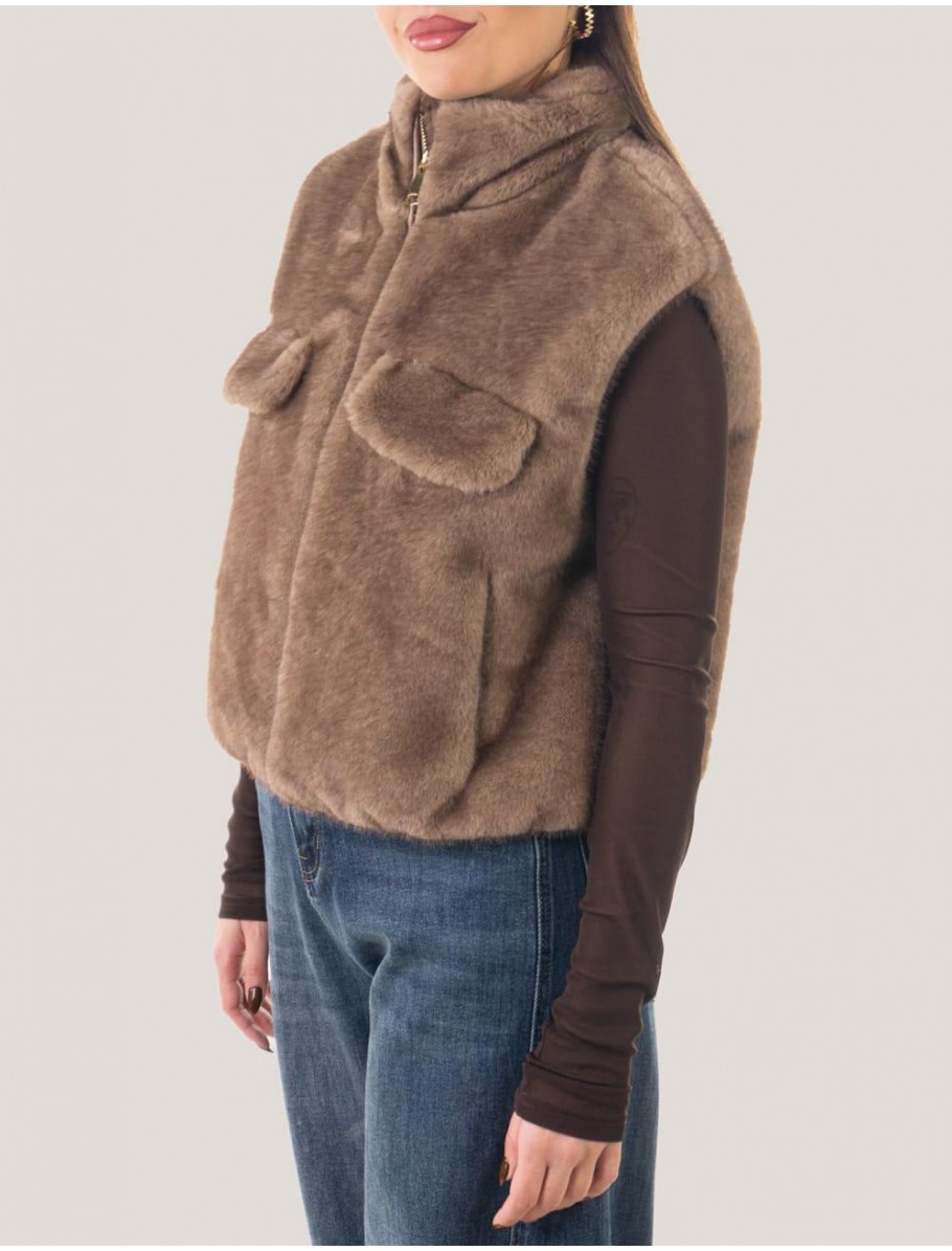 CHALECO OBVIO JLYV PETRA TAUPE