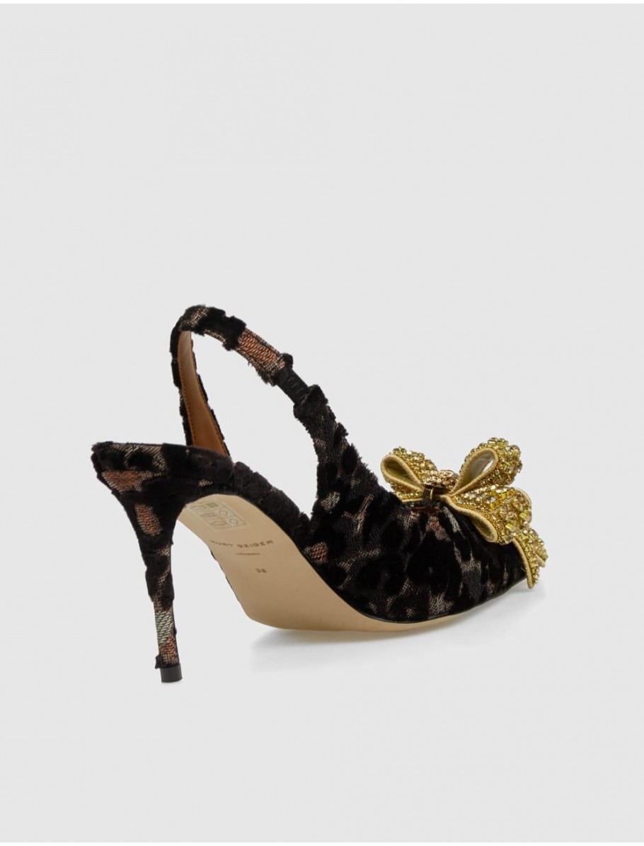 SALON DESTALONADO KURT GEIGER BELGRVIA BOW HH SLING MARRoN