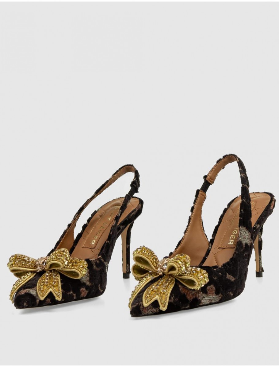 SALON DESTALONADO KURT GEIGER BELGRVIA BOW HH SLING MARRoN