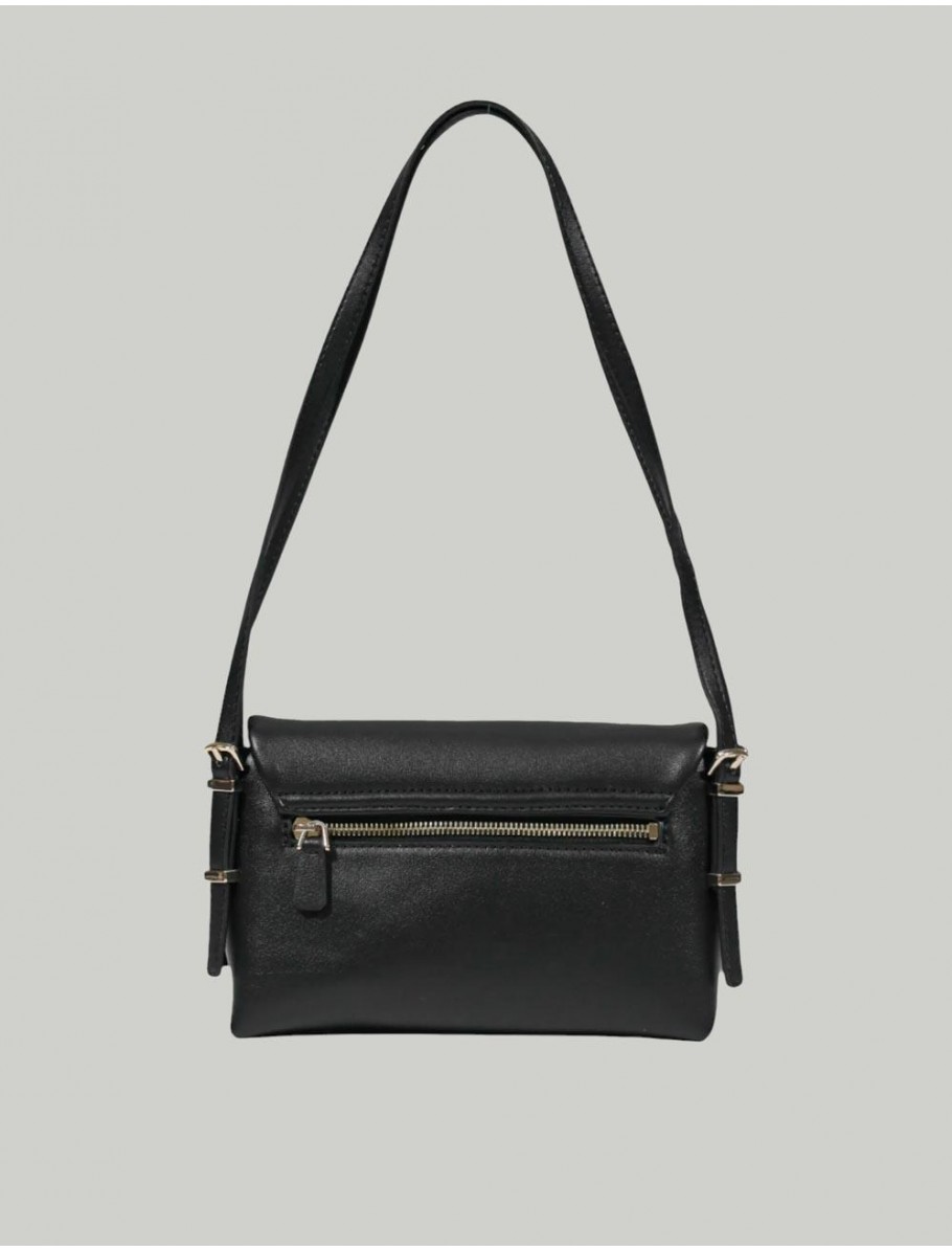 BOLSO GUESS LEFIA FLAP NEGRO