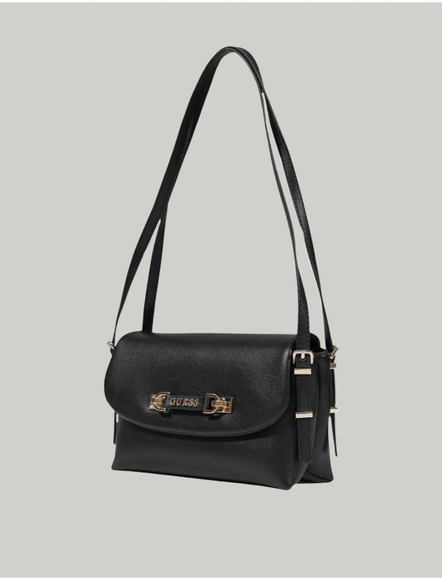 BOLSO GUESS LEFIA FLAP NEGRO