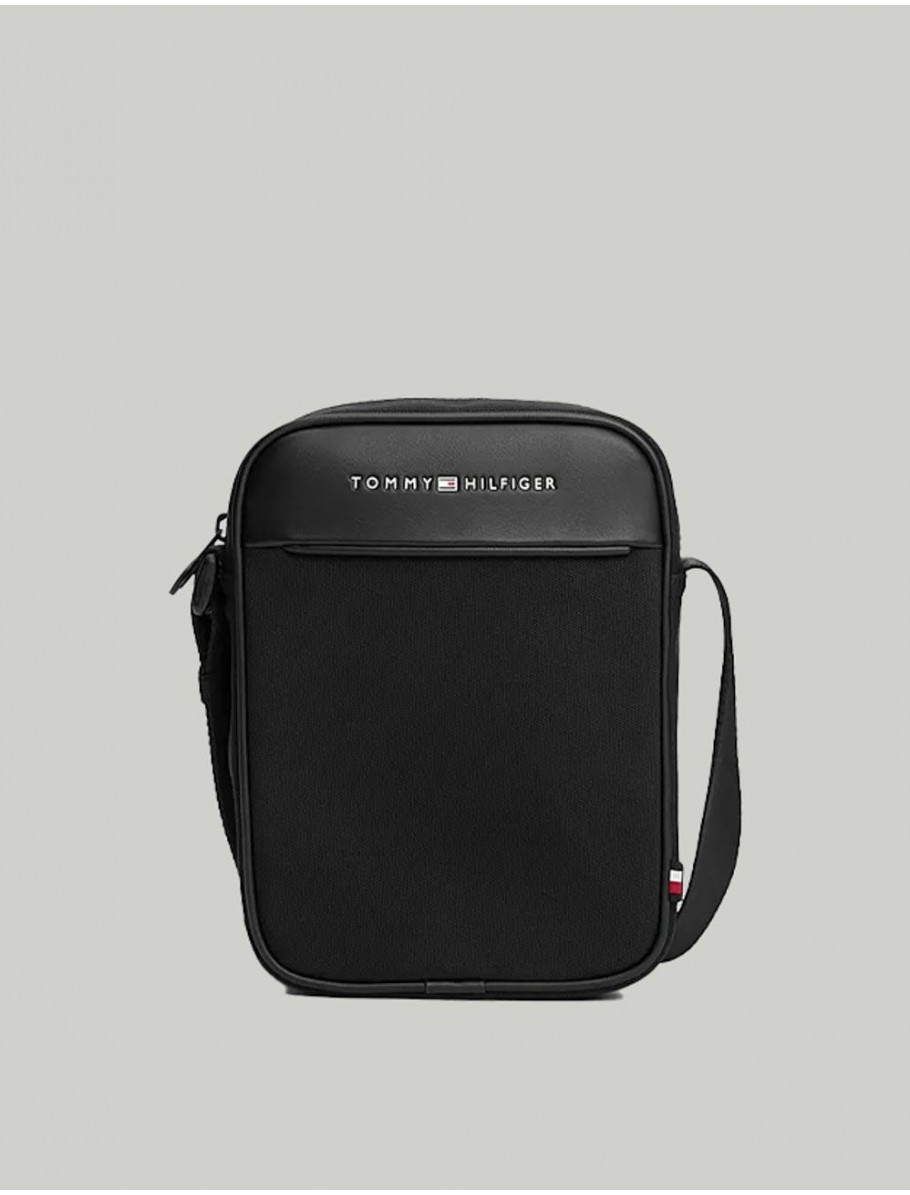 BANDOLERA TOMMY HILFIGER TH FOUNDATION MINI REPORTER NEGRO