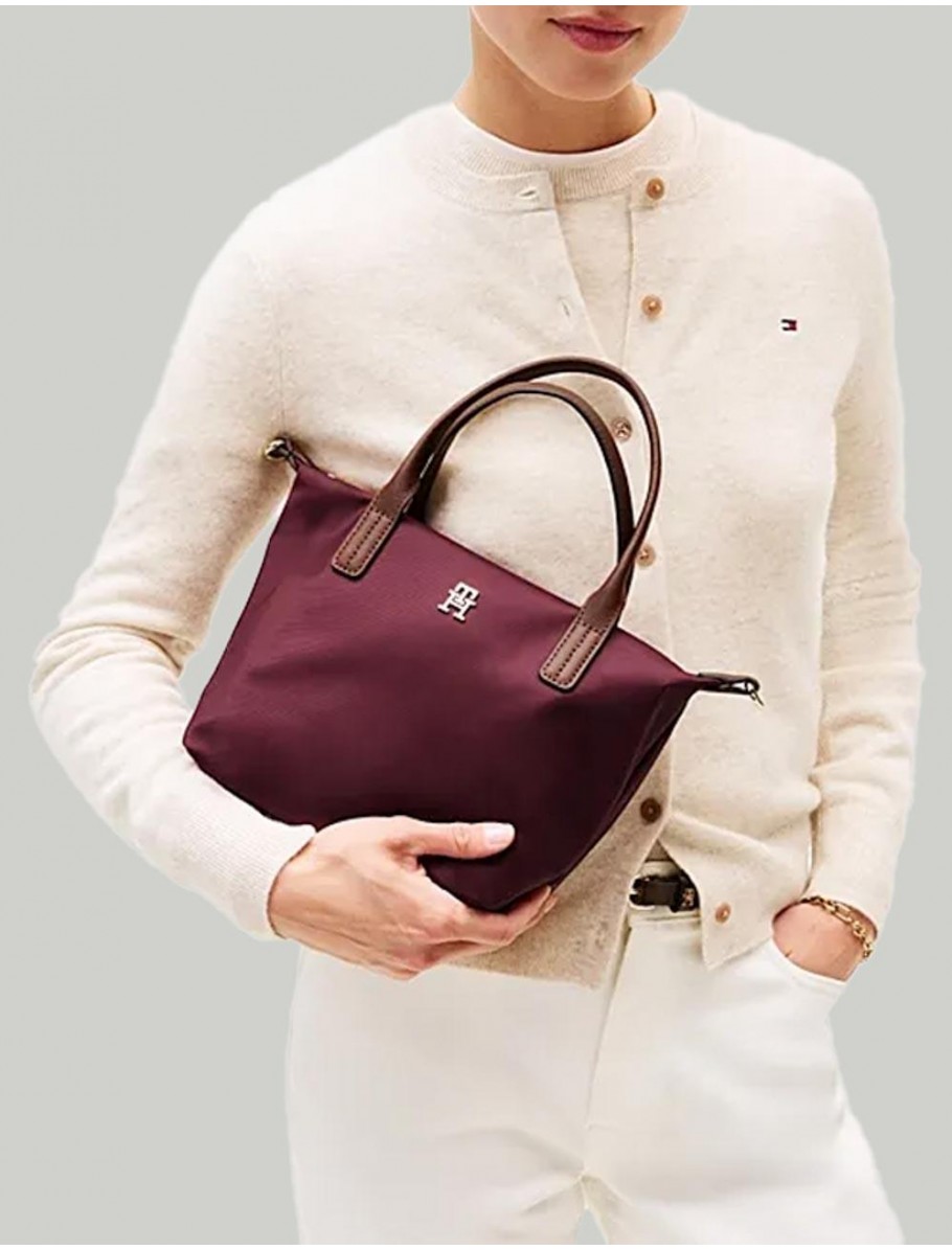 BOLSO TOMMY HILFIGER POPETTE MINI TOTE BURDEOS