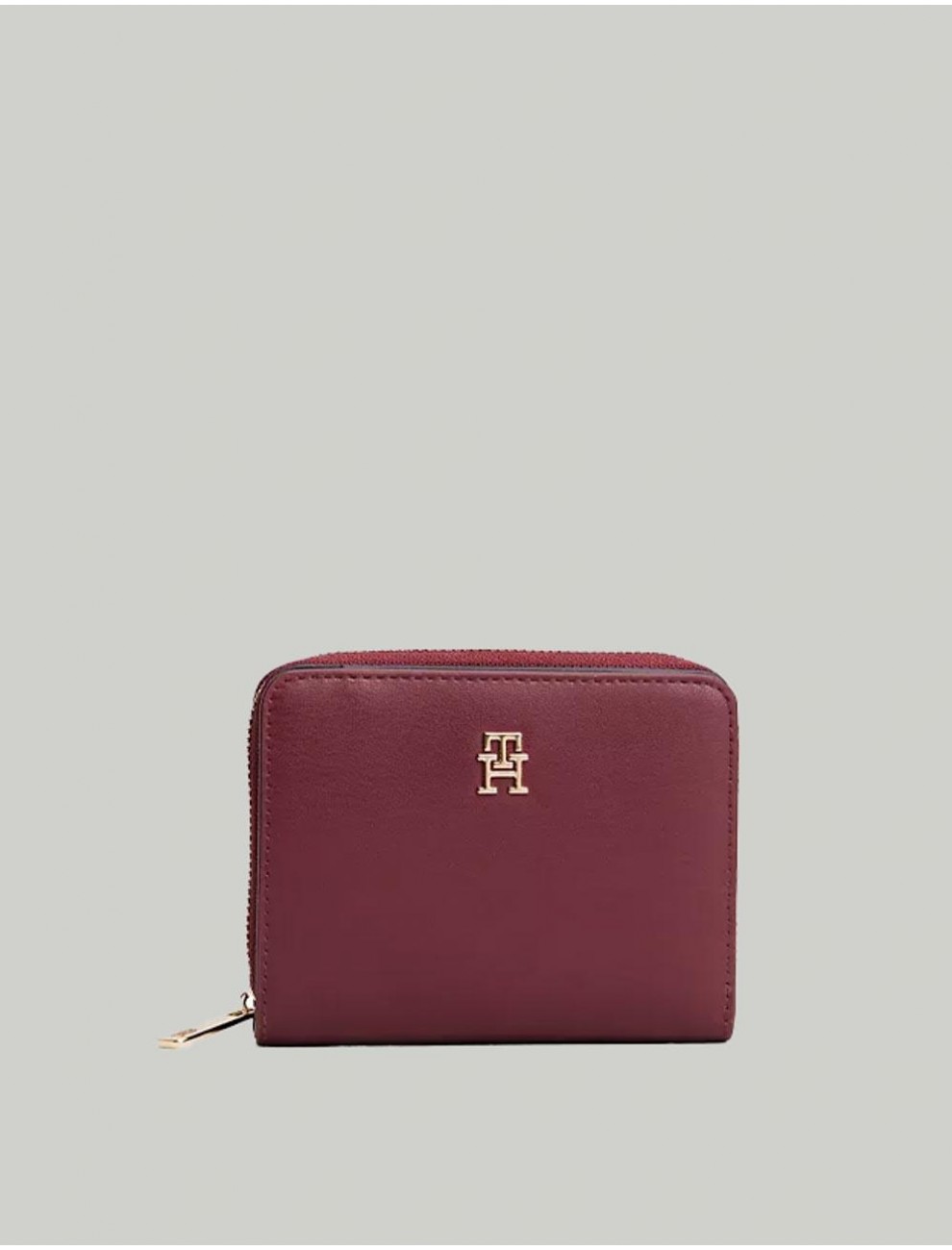 CARTERA TOMMY HILFIGER TH ICON MED ZA FLAP BURDEOS