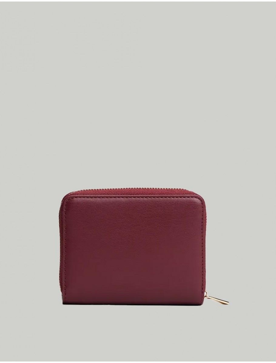 CARTERA TOMMY HILFIGER TH ICON MED ZA FLAP BURDEOS