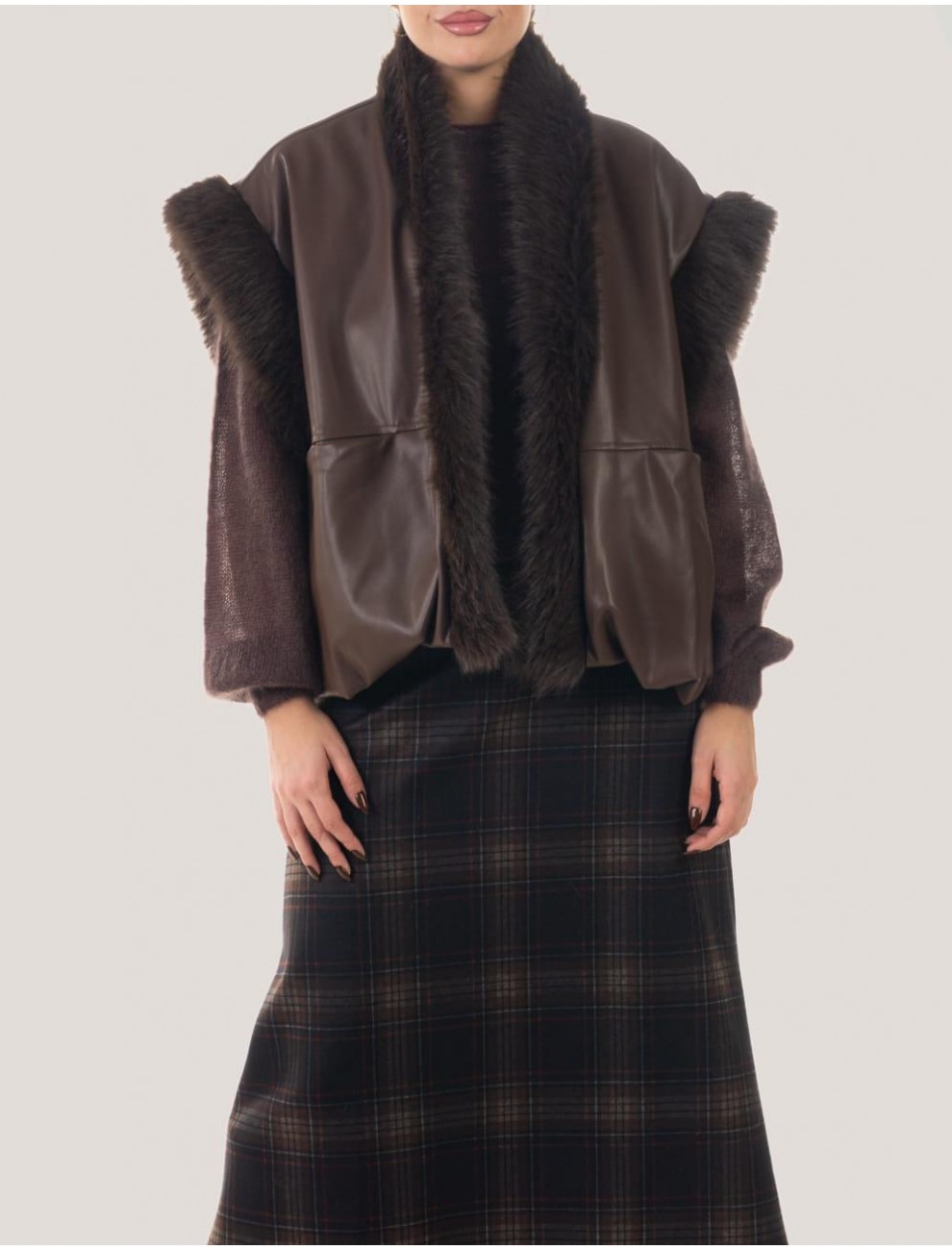 CHALECO OBVIO JAZMIN MARRoN