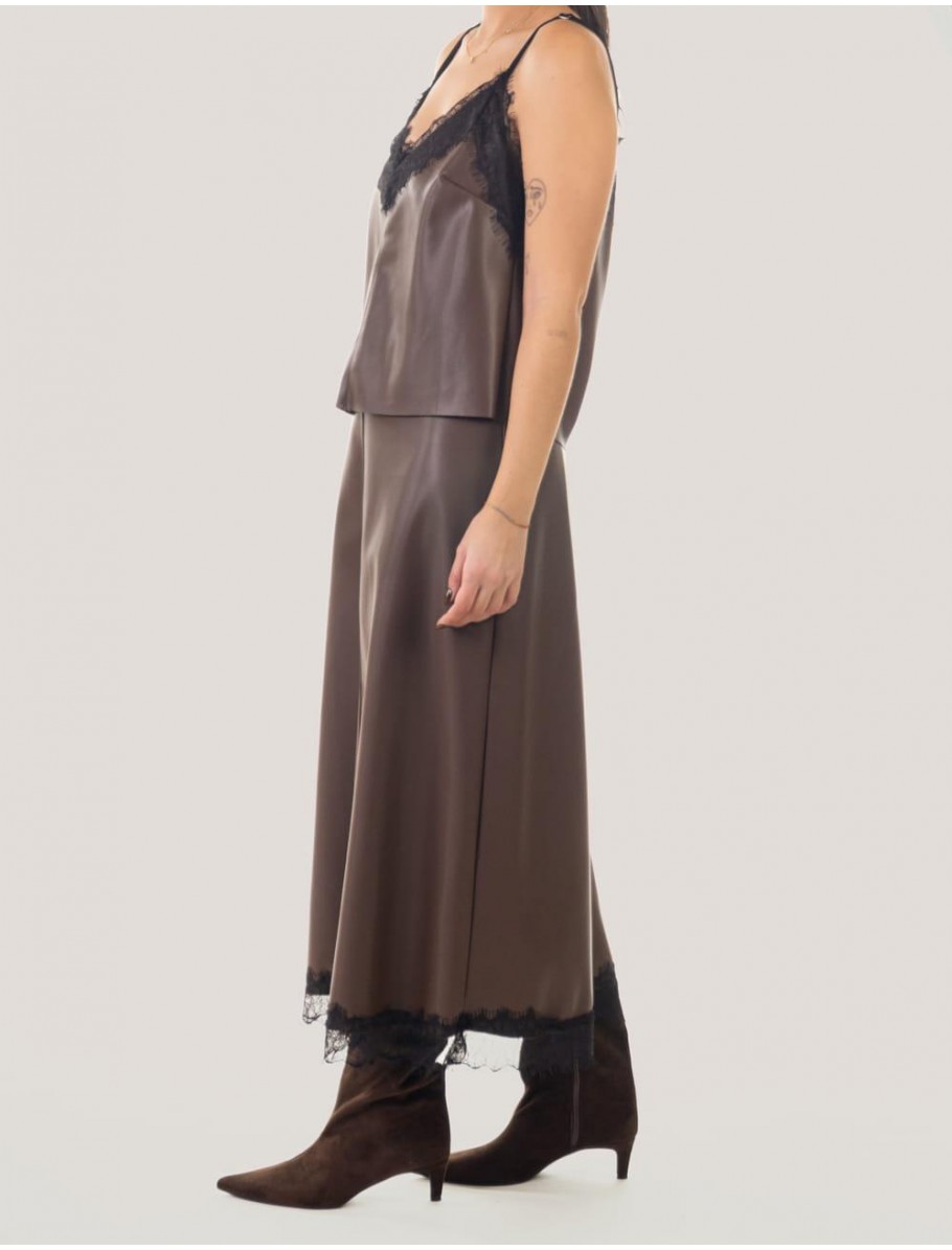 FALDA OBVIO TINA MARRoN