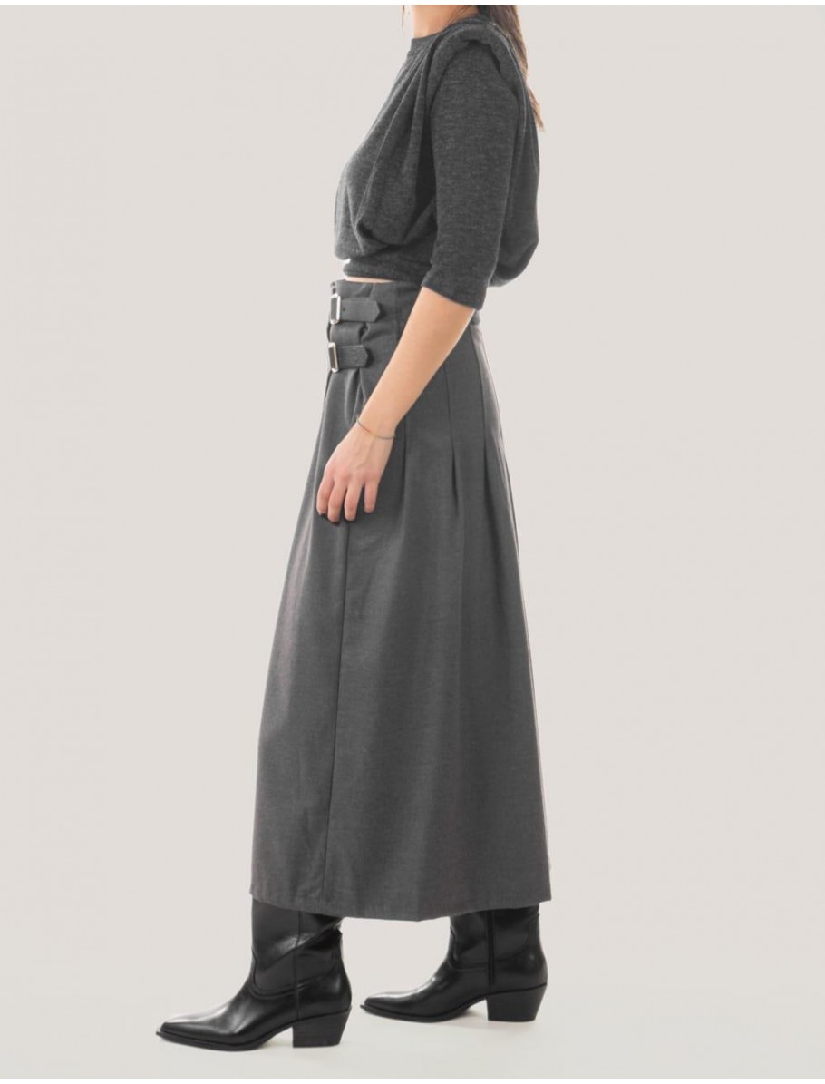 FALDA OBVIO ISABELLA GRIS