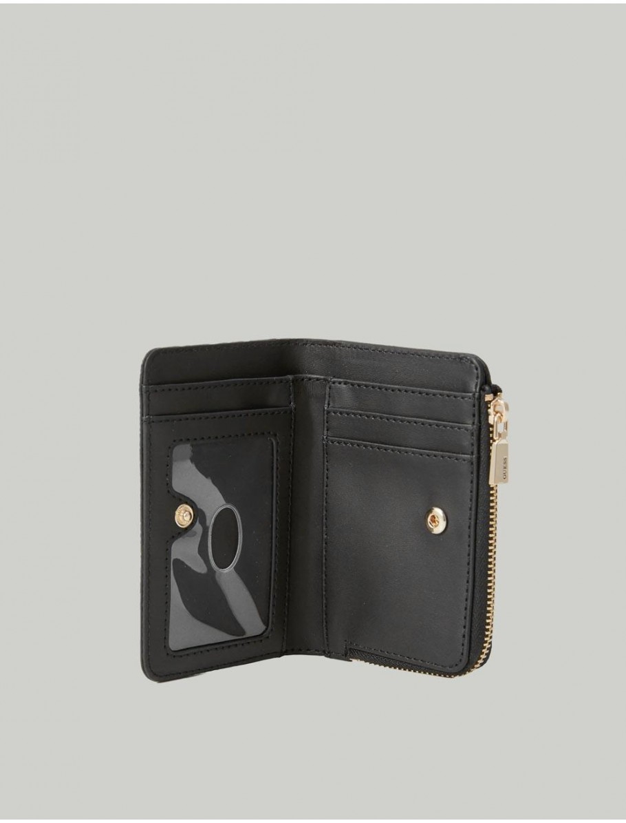 CARTERA GUESS BOLENA SLG ZIP NEGRO