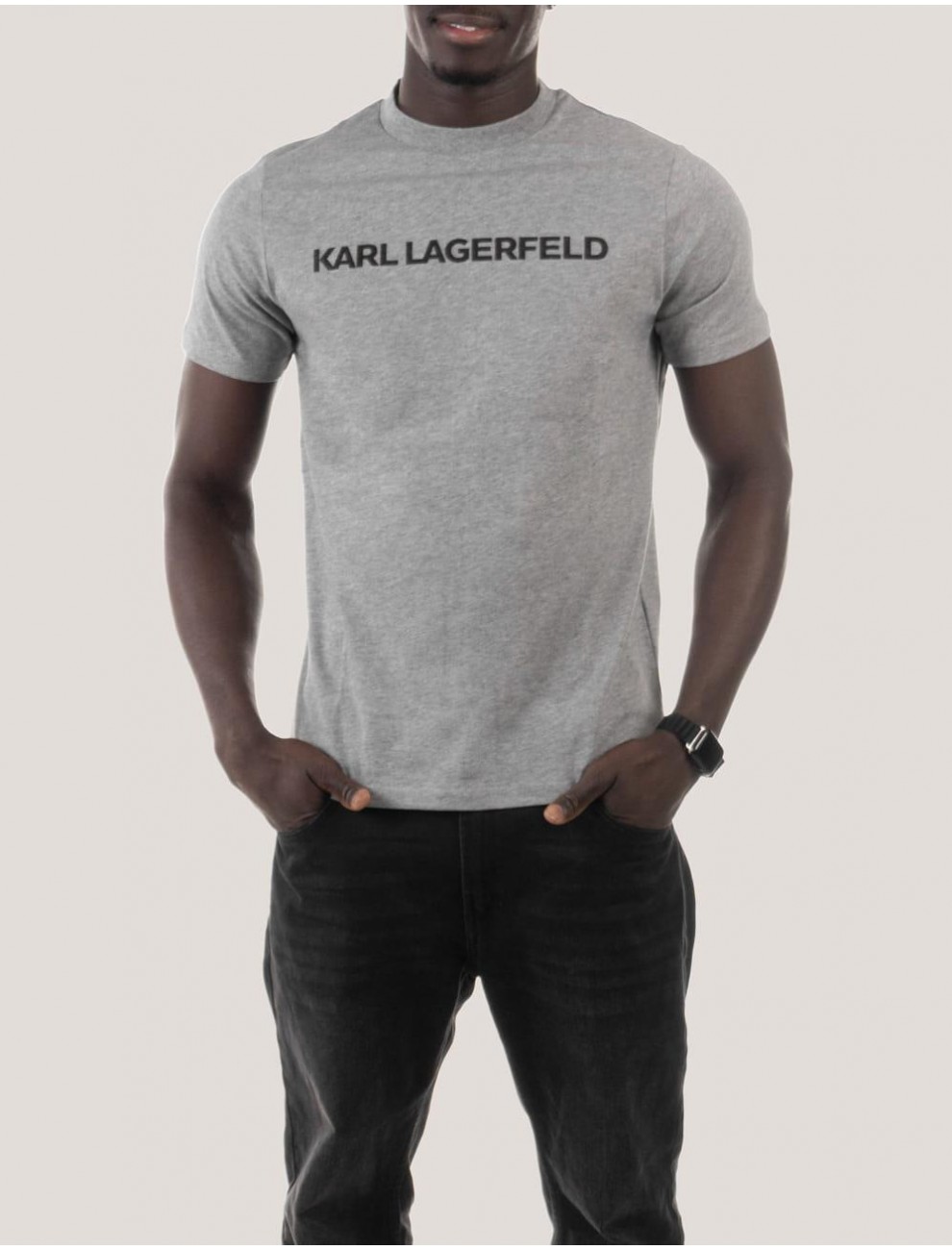 CAMISETA KARL LAGERFED T SHIRT CREWNECK GRIS