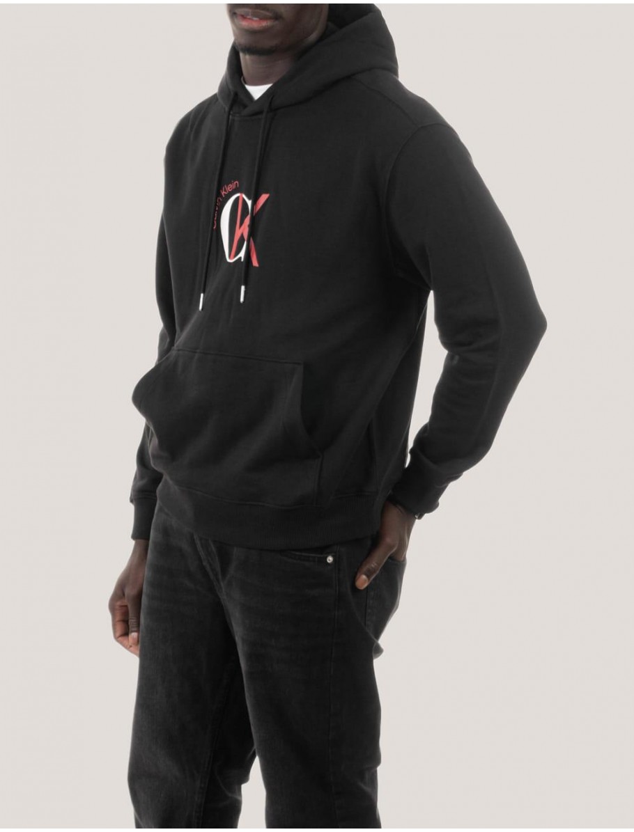 SUDADERA CALVIN KLEIN LS EU 350TERRY GRAPHIC HOODIE NEGRO