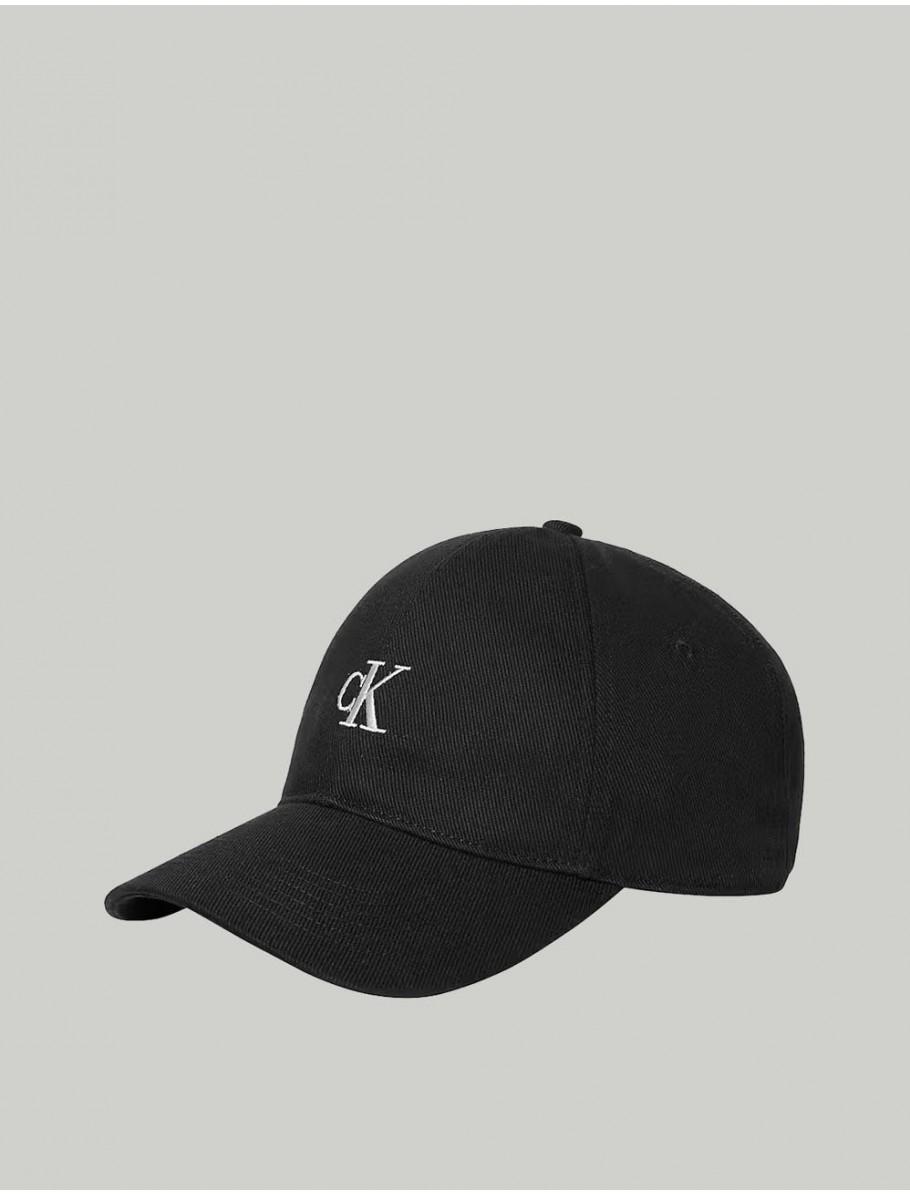 GORRA CALVIN KLEIN MONOGRAM EMBROIDERY NEGRO