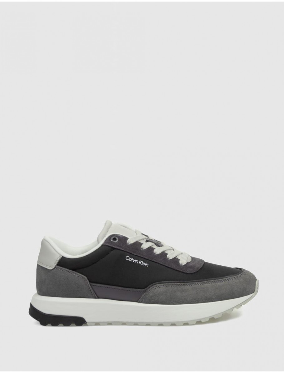 ZAPATILLA CALVIN KLEIN LOW TOP LACE UP REPREVE MIX GRIS