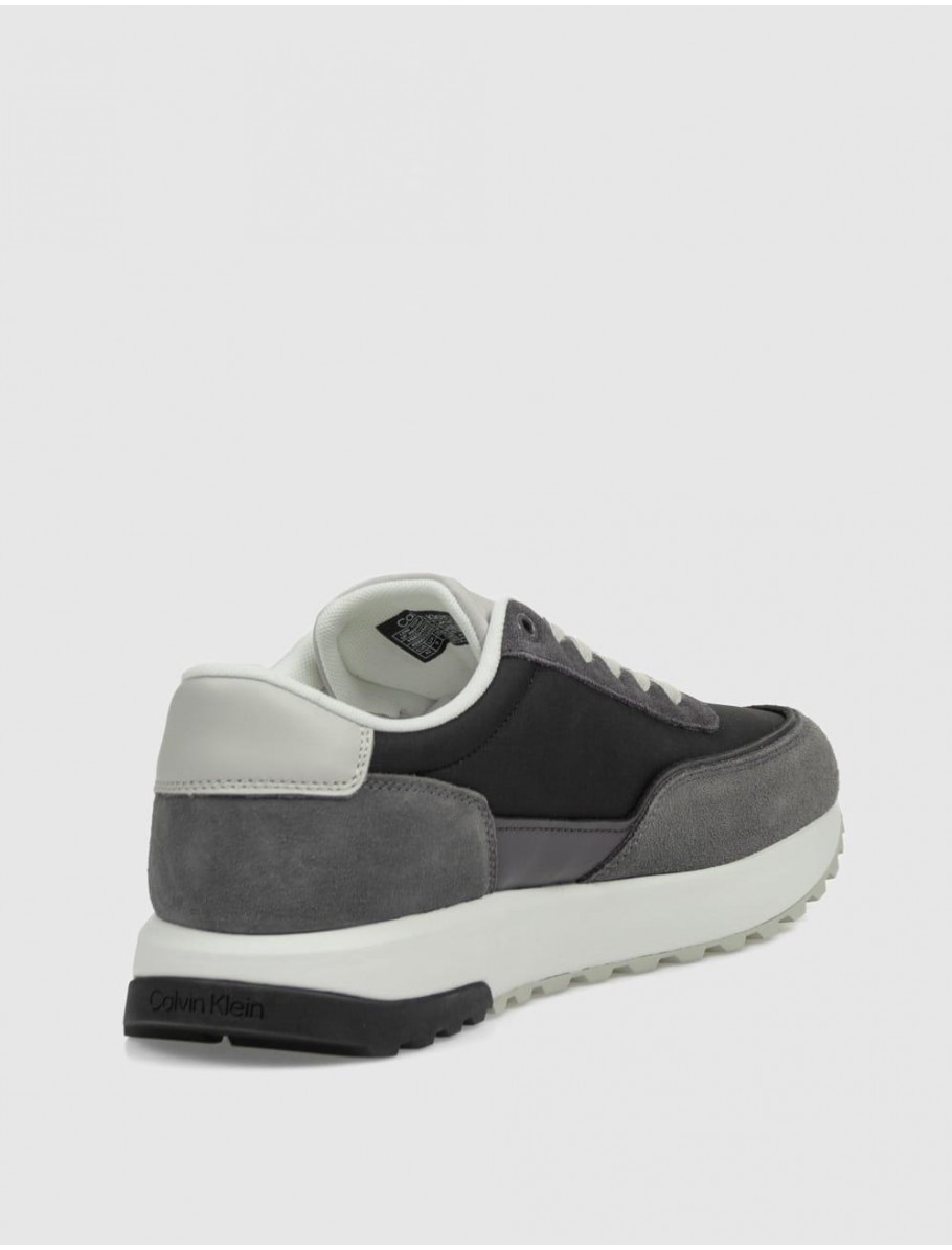 ZAPATILLA CALVIN KLEIN LOW TOP LACE UP REPREVE MIX GRIS