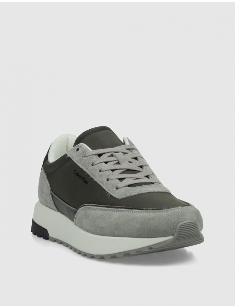 ZAPATILLA CALVIN KLEIN LOW TOP LACE UP REPREVE MIX VERDE