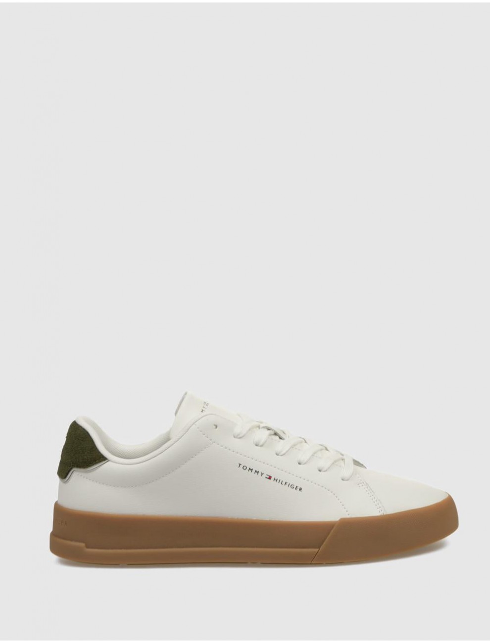 ZAPATILLA TOMMY HILFIGER TH COURT LTH DETAIL ESS BLANCO