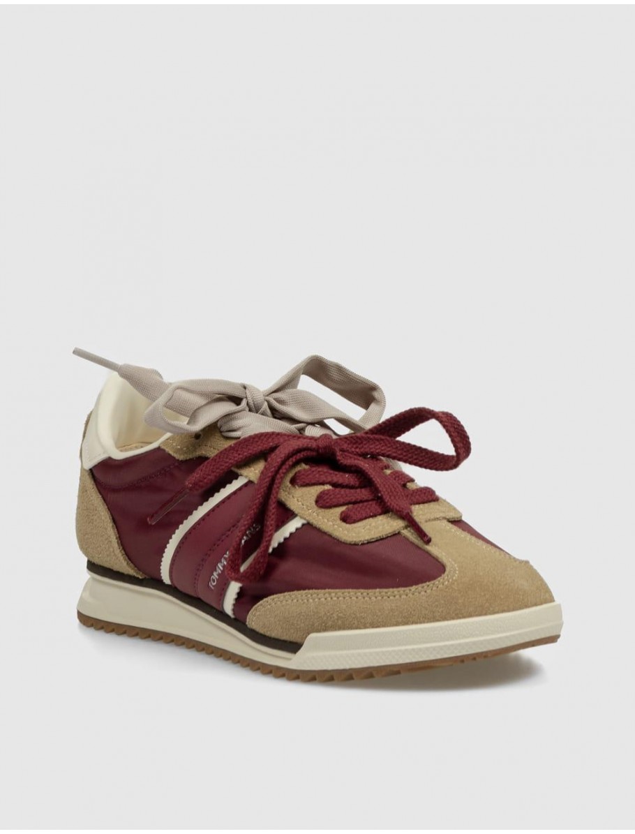 ZAPATILLA TOMMY HILFIGER TJW LOW PROFILE RUNNER BURDEOS