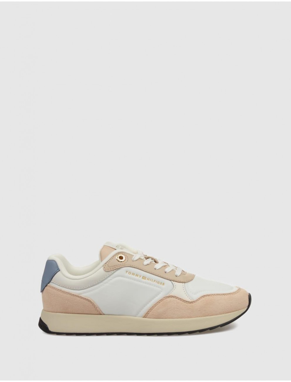 ZAPATILLA TOMMY HILFIGER MIX MATERIAL RUNNER BEIG