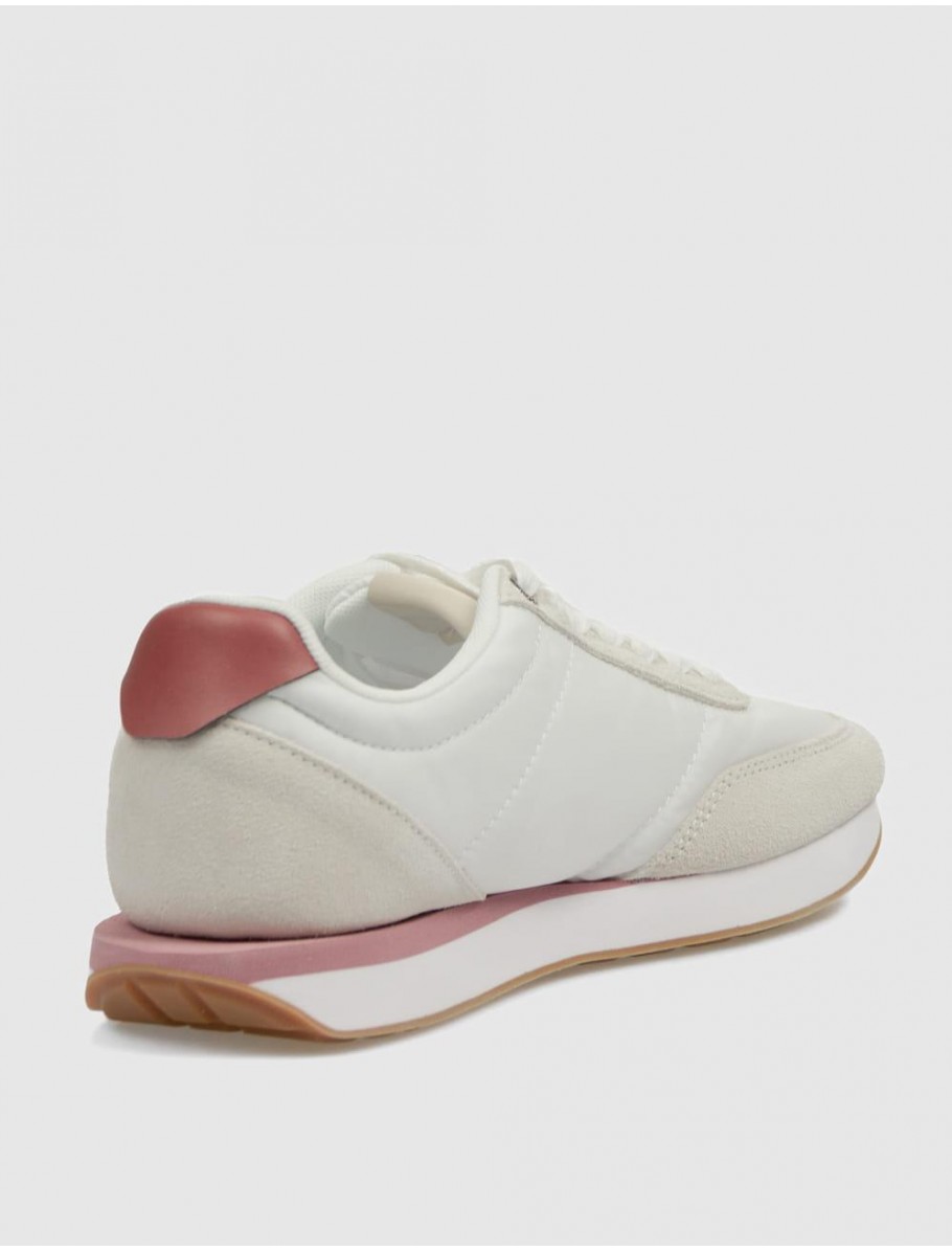 ZAPATILLA CALVIN KLEIN RETRO RUNNER ESS MIX MAT BLANCO