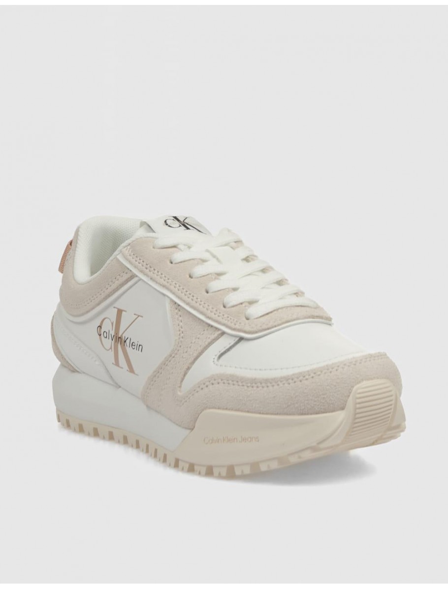 ZAPATILLA CALVIN KLEIN TOOTHY RUNNER LACEUP MIX BLANCO