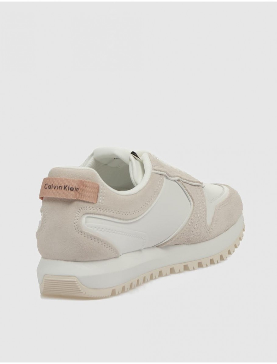 ZAPATILLA CALVIN KLEIN TOOTHY RUNNER LACEUP MIX BLANCO