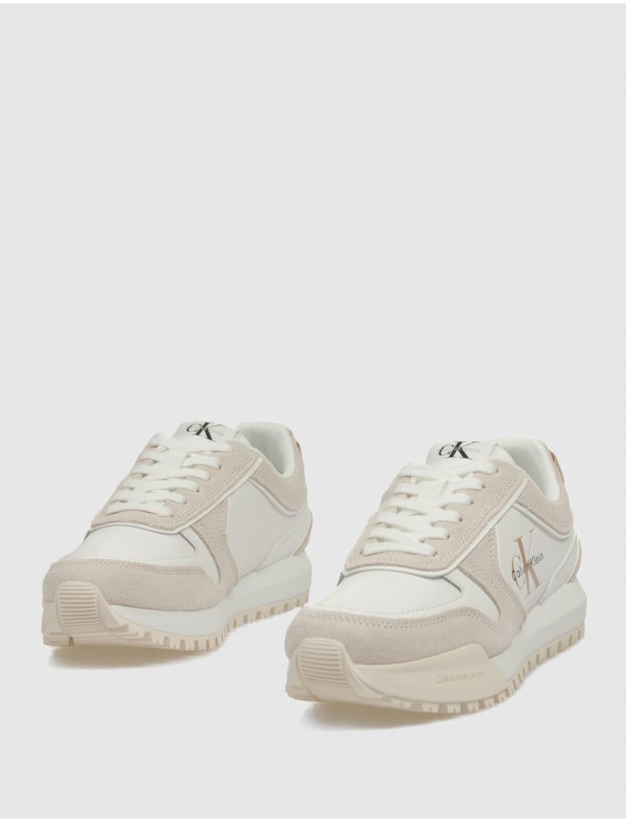 ZAPATILLA CALVIN KLEIN TOOTHY RUNNER LACEUP MIX BLANCO