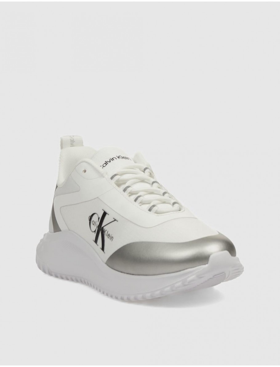 ZAPATILLA CALVIN KLEIN EVA RUNNER LOW LACE MIX ML WN BLANCO