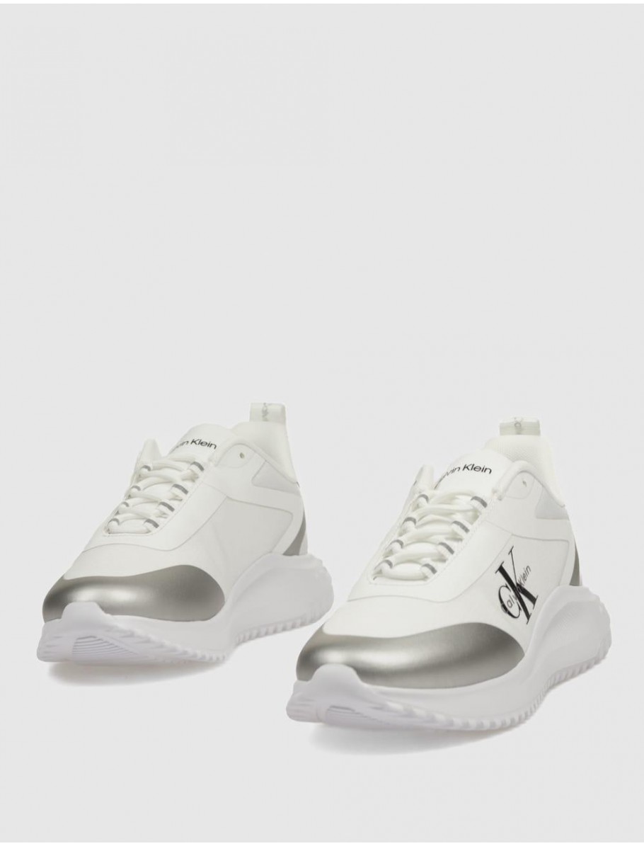 ZAPATILLA CALVIN KLEIN EVA RUNNER LOW LACE MIX ML WN BLANCO