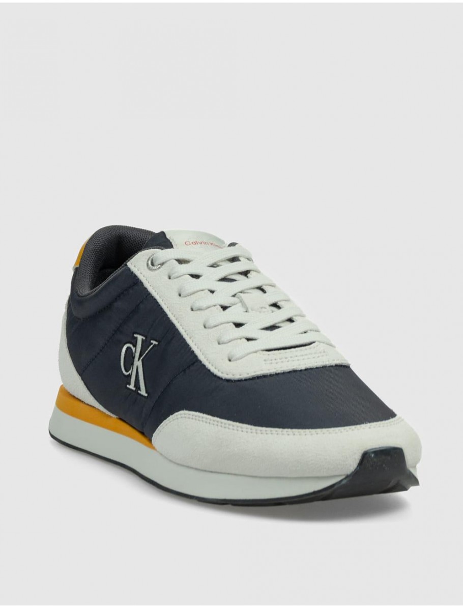ZAPATILLA CALVIN KLEIN RETRO RUNNER ESS MIX MAT MARINO