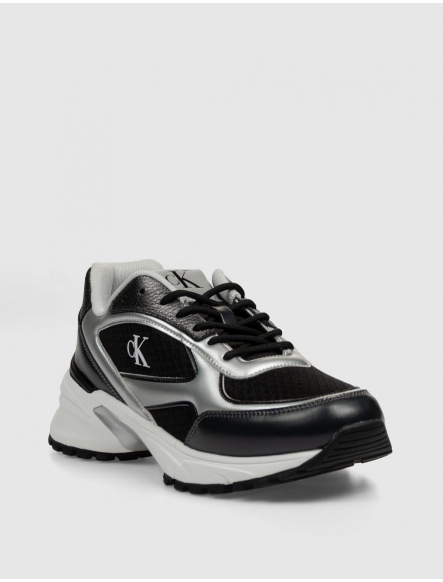 ZAPATILLA CALVIN KLEIN HIKE RUNNER MESH MIX NEGRO