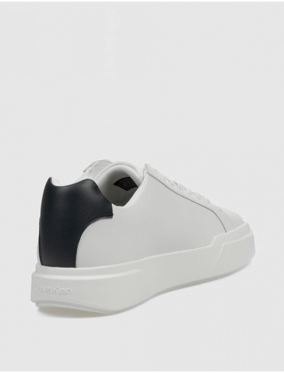 ZAPATILLA CALVIN KLEIN CHUNKY CUPSOLE LACEUP LTH BLANCO