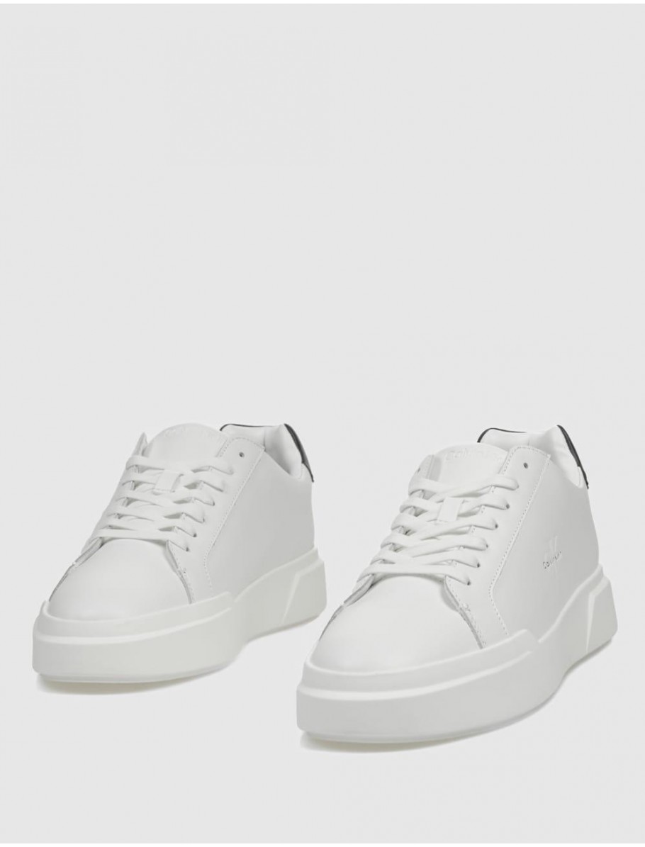ZAPATILLA CALVIN KLEIN CHUNKY CUPSOLE LACEUP LTH BLANCO