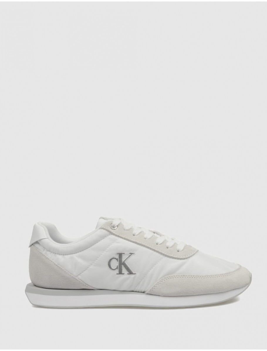 ZAPATILLA CALVIN KLEIN RETRO RUNNER ESS MIX MAT BLANCO