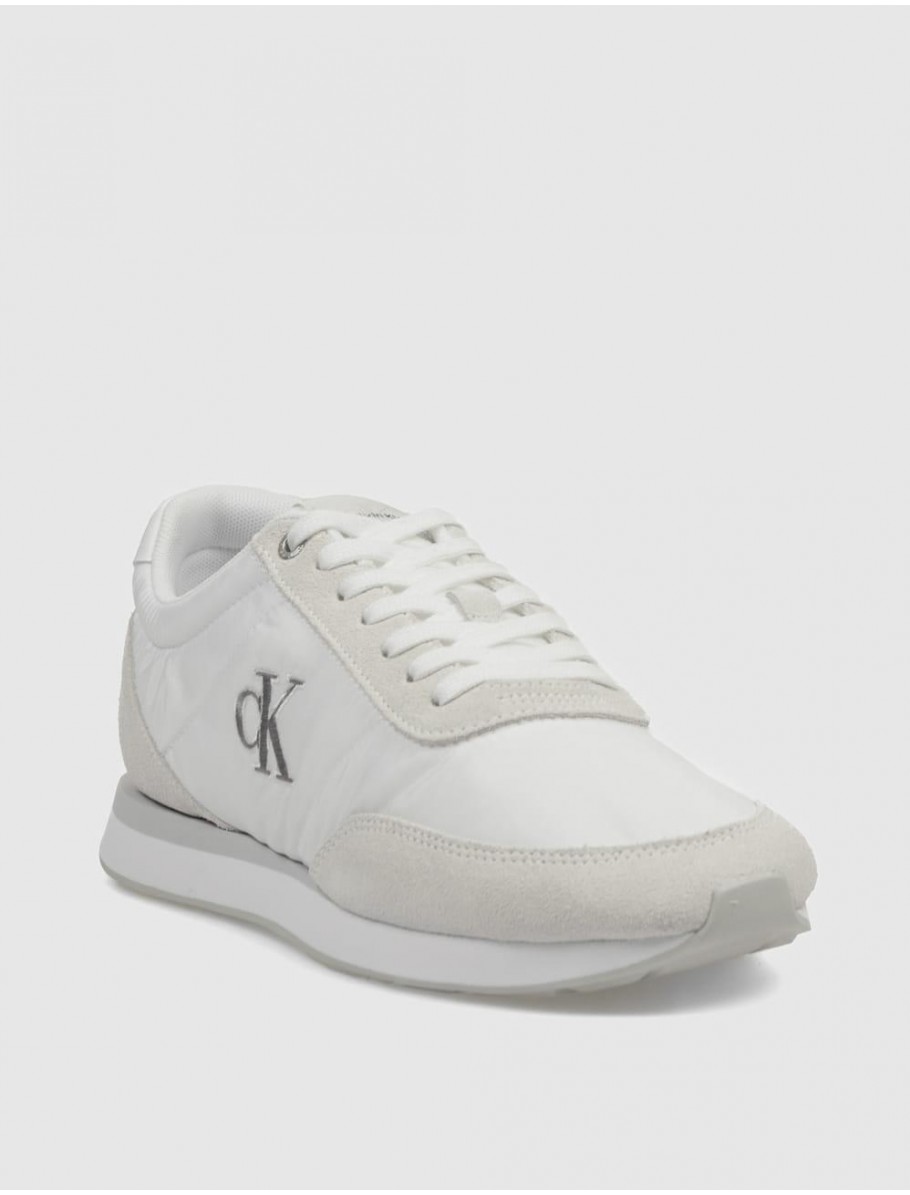ZAPATILLA CALVIN KLEIN RETRO RUNNER ESS MIX MAT BLANCO