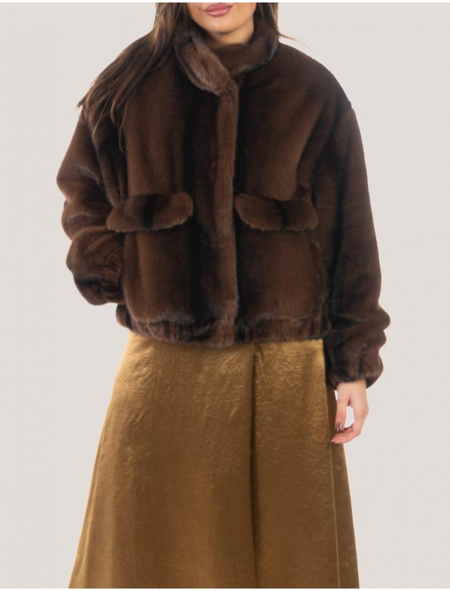 CHAQUETA OBVIO SIGRID MARRoN