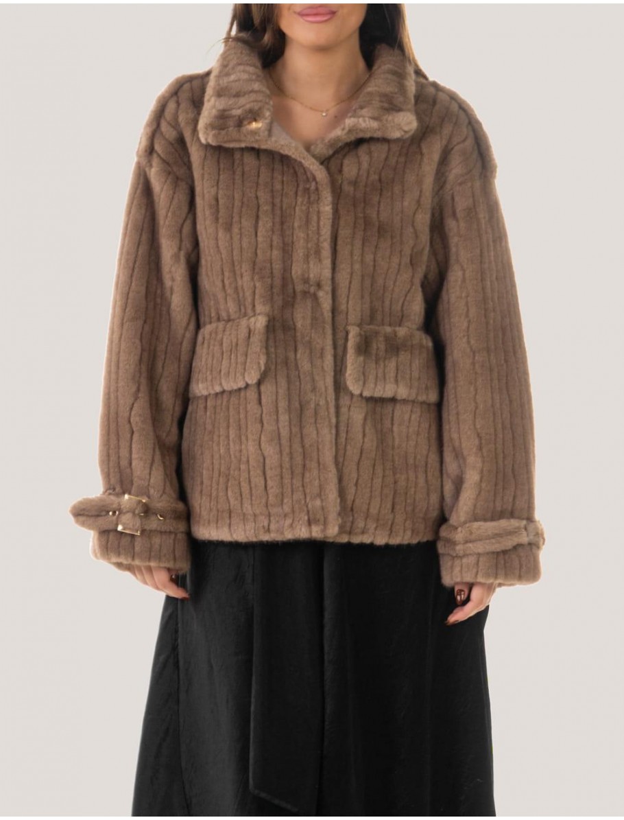 CHAQUETA OBVIO BONNIE TAUPE