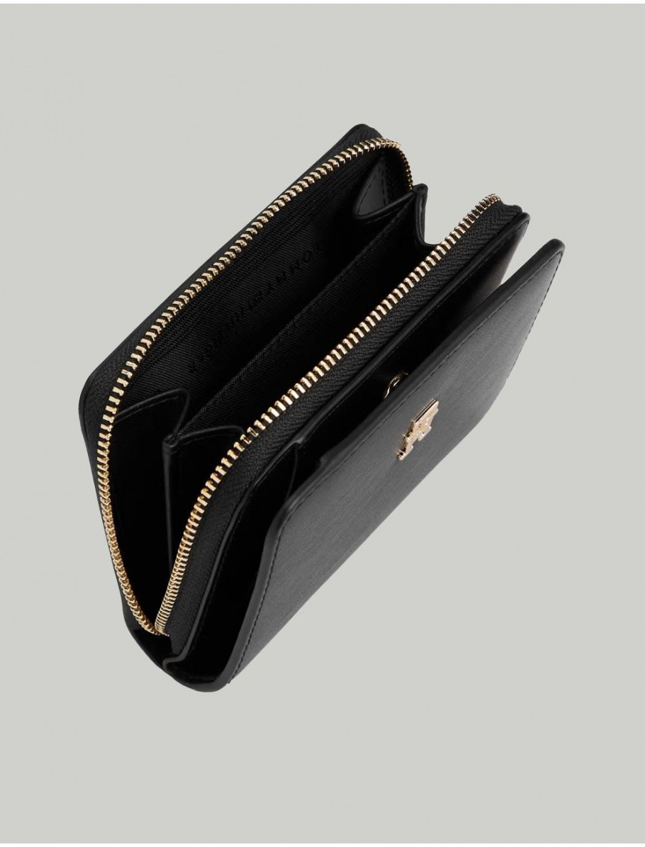 CARTERA TOMMY HILFIGER TH ICON MED ZA FLAP NEGRO