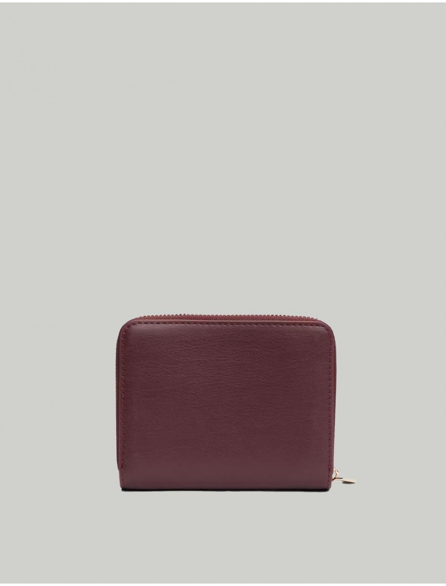 CARTERA TOMMY HILFIGER TH ICON MED ZA FLAP BURDEOS