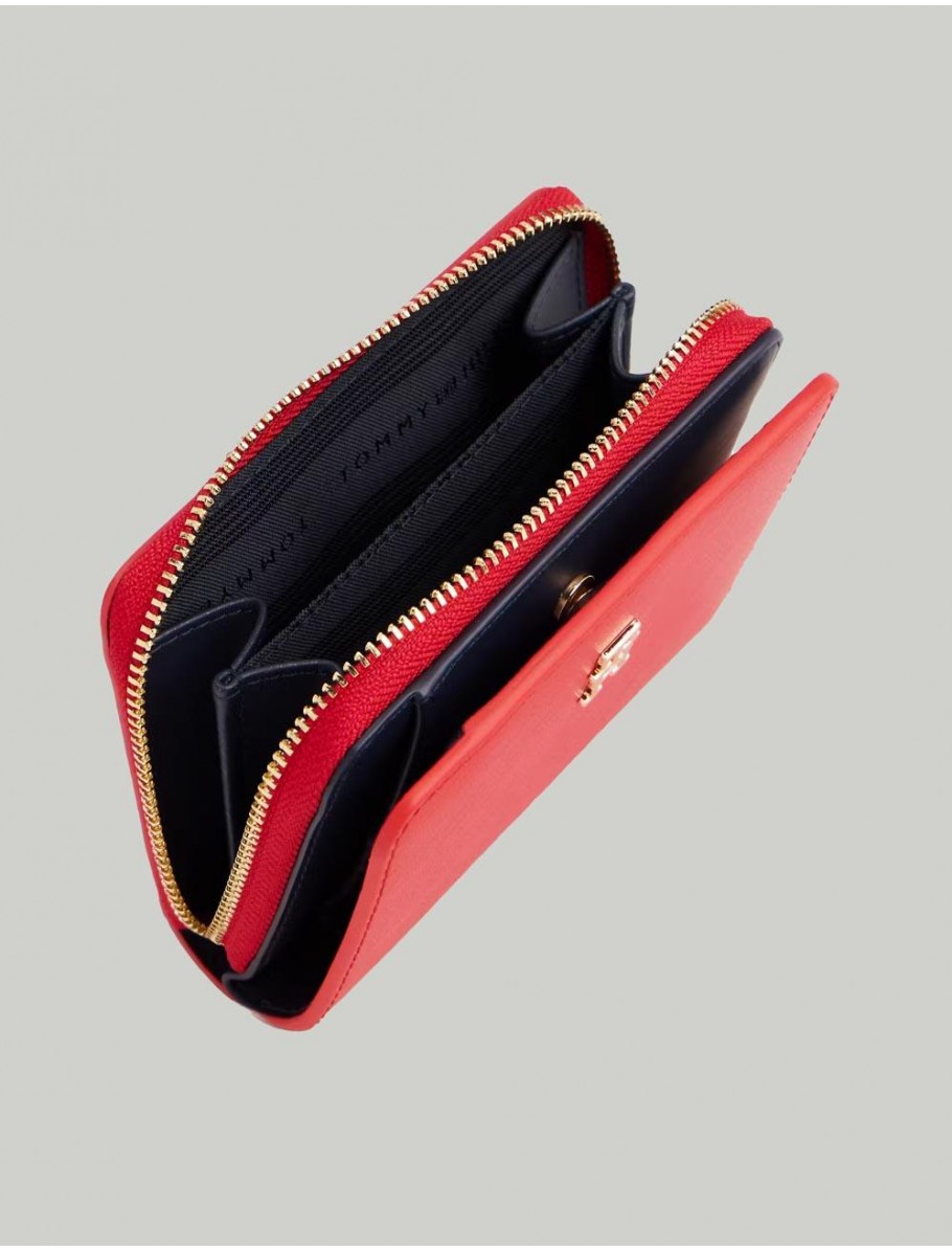 CARTERA TOMMY HILFIGER TH ICON MED ZA FLAP ROJO