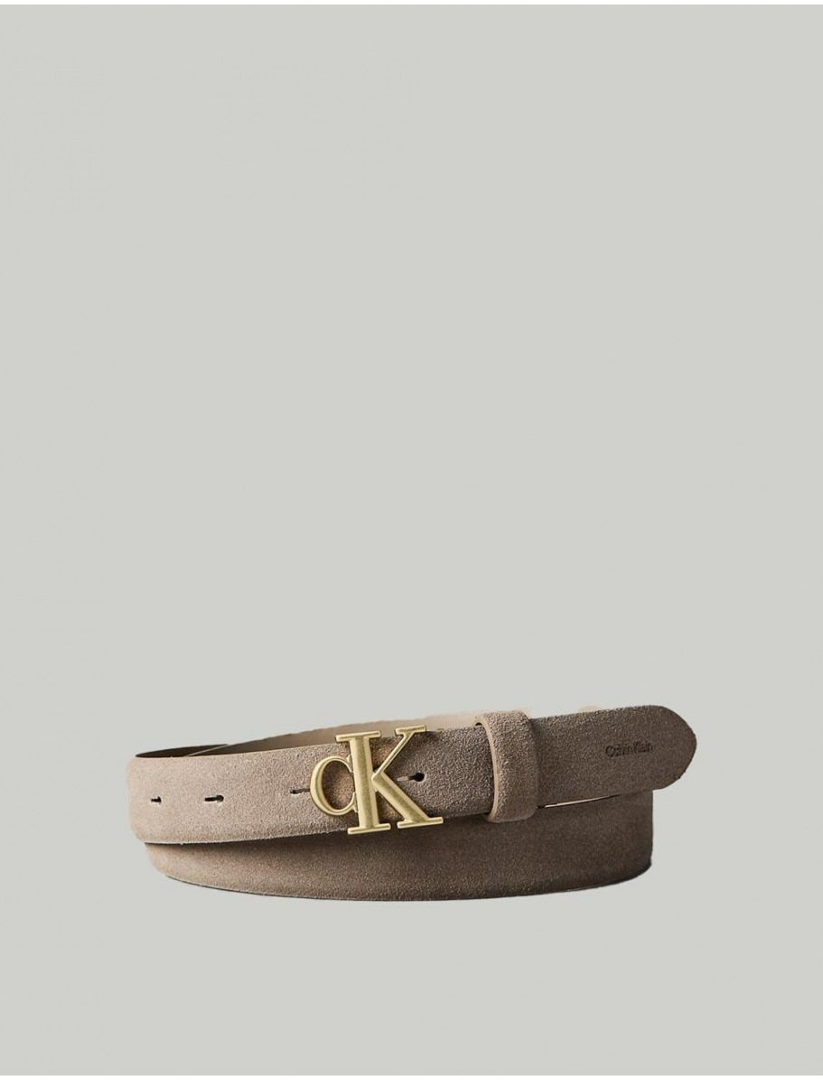 CINTURoN CALVIN KLEIN CK BUCKLE 25MM FIXED BEIG