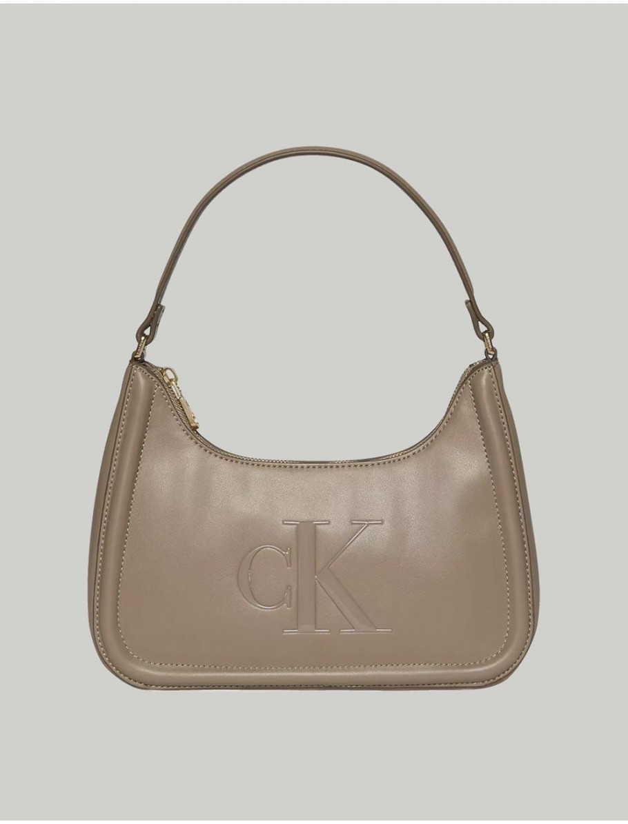BOLSO CALVIN KLEIN BOLD CK SMALL SHOULDER BAG TAUPE