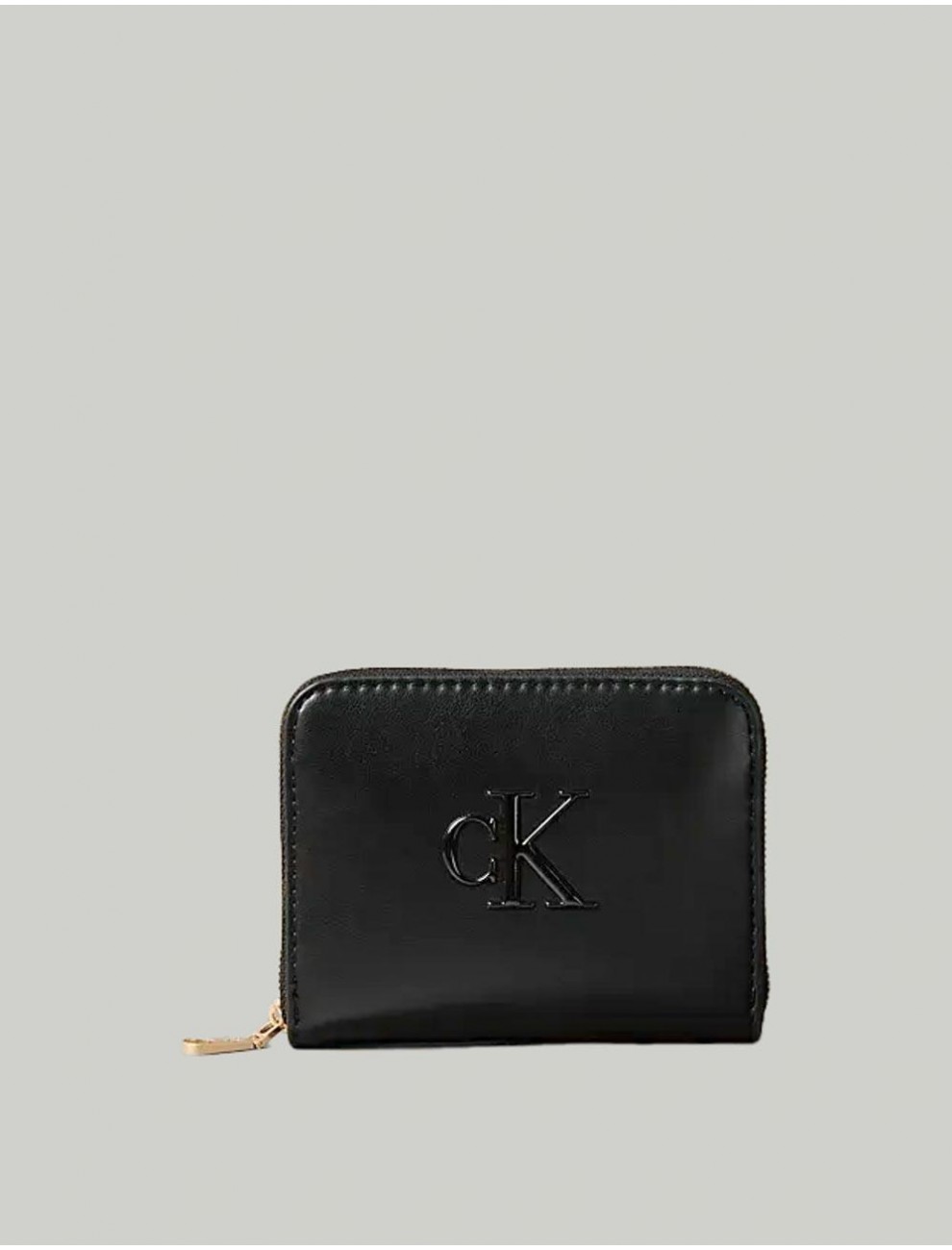 CARTERA CALVIN KLEIN BOLD CK MEDIUM ZIP AROUND NEGRO