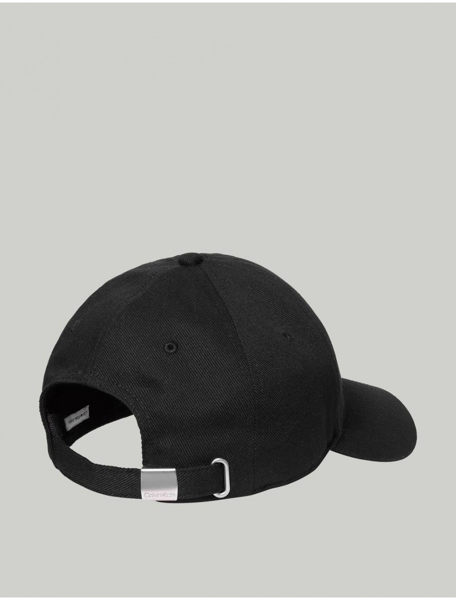 GORRA CALVIN KLEIN MONOGRAM EMBROIDERY NEGRO