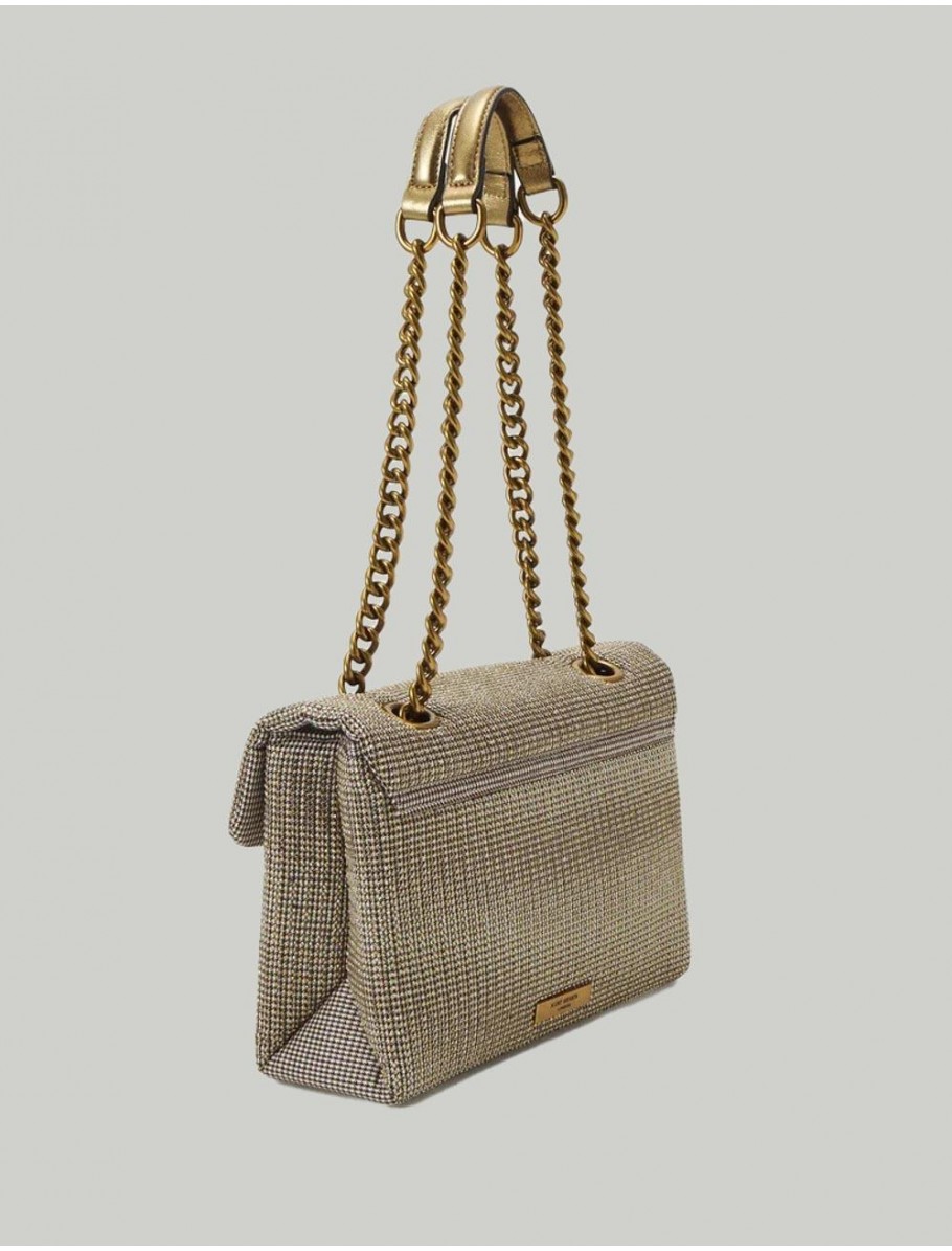 BOLSO KURT GEIGER FABRIC MINI KENSINGTON V BEIG
