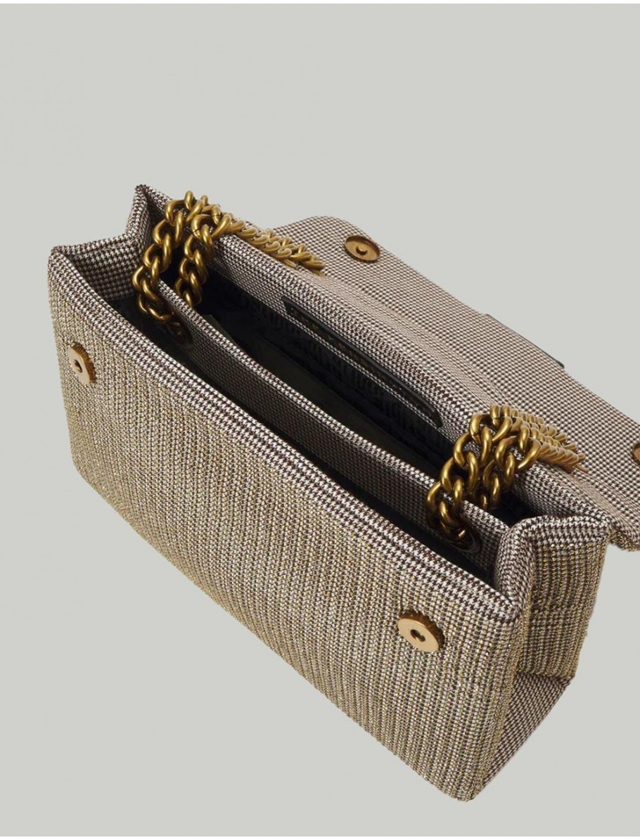 BOLSO KURT GEIGER FABRIC MINI KENSINGTON V BEIG